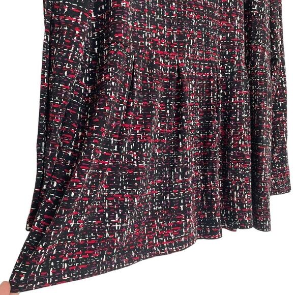 J. JILL NWOT Wearever Collection Soft Stretch Jersey Tunic Size L Burgundy Black - Picture 3 of 7